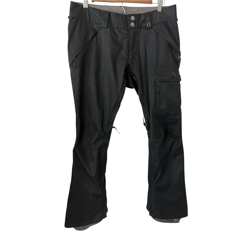 Burton Gloria Dryride Snowboard Womens Small  Insulated Cargo Ski Pants Black